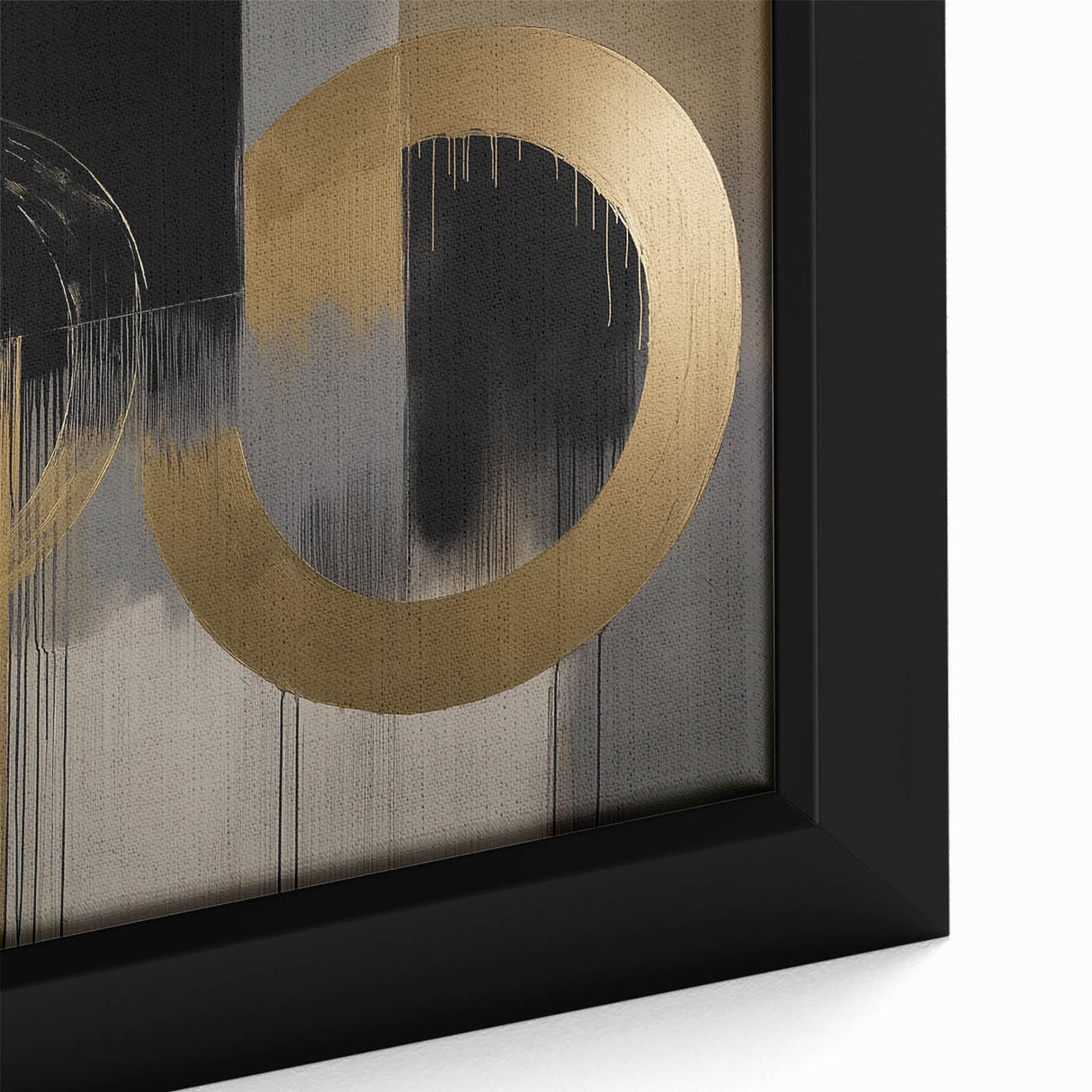 Gold & Black Abstract Wall Art – Modern Luxury Canvas Print