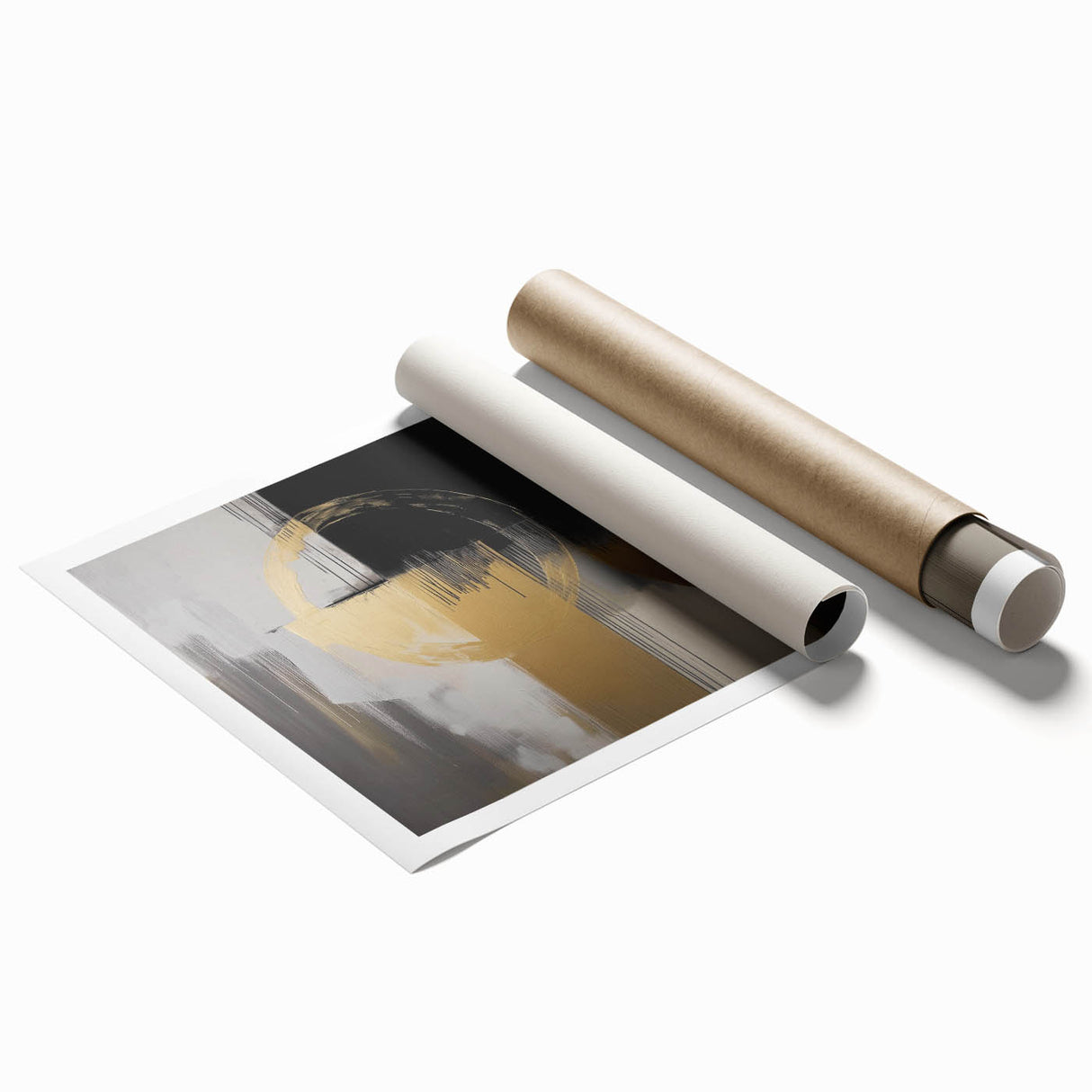 Gold & Black Abstract Wall Art – Modern Luxury Canvas Print