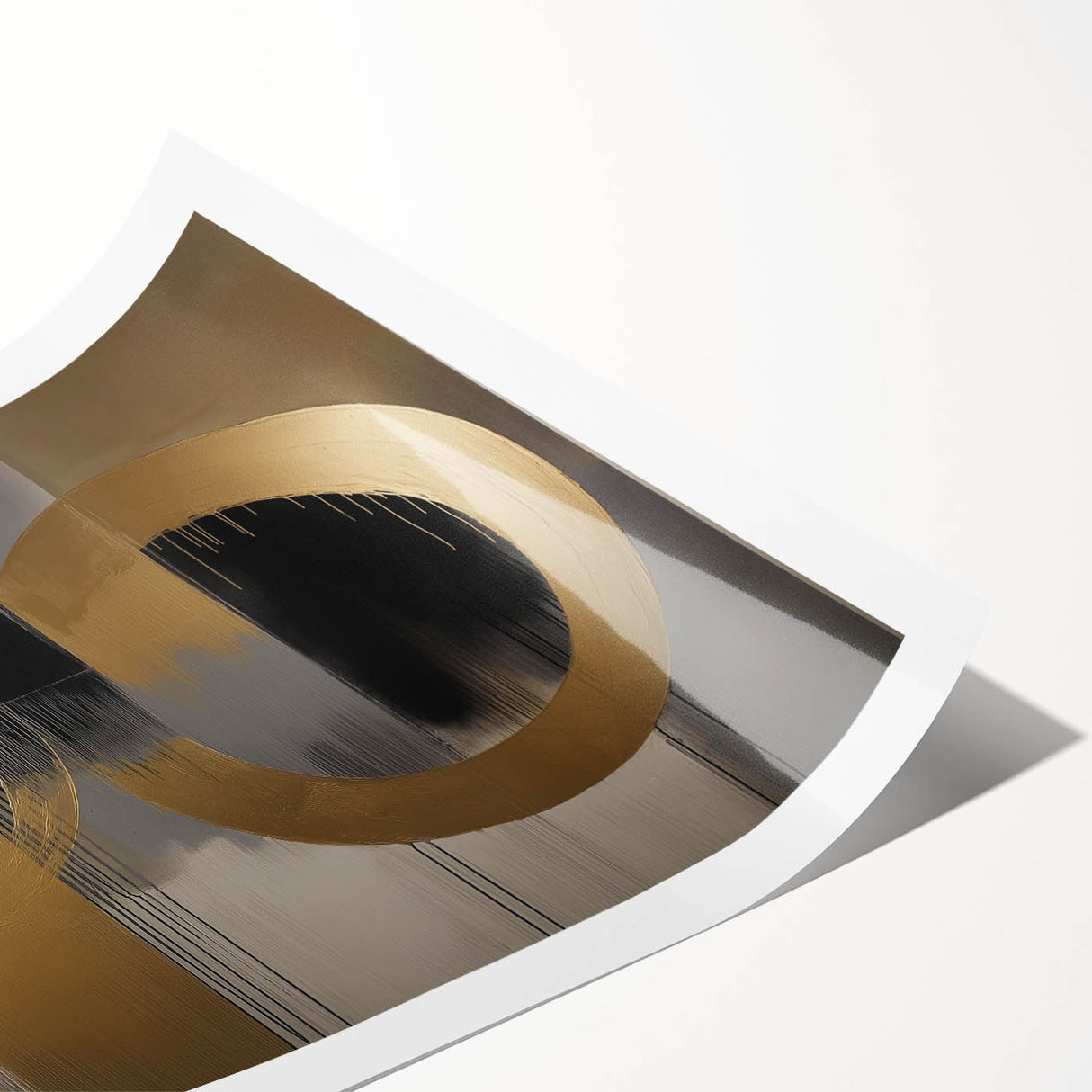 Gold & Black Abstract Wall Art – Modern Luxury Canvas Print