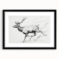 Abstract figurative wall art frame in black with a mat, showcasing unique artistic design elements that enhance modern interior decor, front view display.