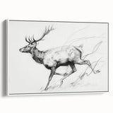 Abstract figurative framed canvas artwork showcasing a white side view with intricate designs, perfect for modern home decor and artistic expression. Ideal for enhancing living spaces with contemporary elegance and creativity.