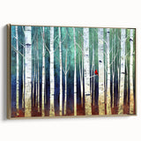 Framed abstract landscape canvas art showcasing a gold-accented design in a modern setting, ideal for elevating contemporary decor in homes or offices.
