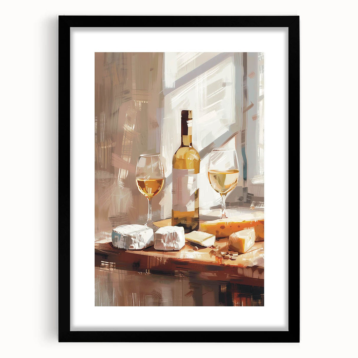 Extra large abstract art print featuring colorful, textured brushstrokes, ideal for living room decor.