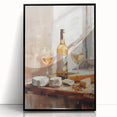Large abstract wall art in black and white, acrylic print in a black frame, ideal for modern art wall decor.