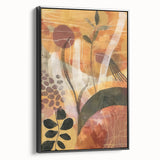 Black and white wall art featuring a vintage poster-style landscape painting on framed canvas, ideal for bedroom decor.