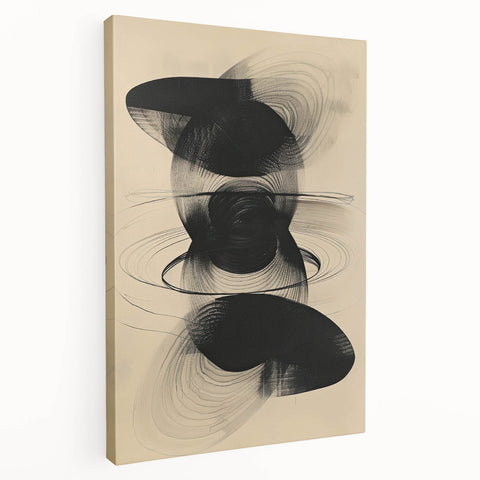 Contemporary Dining Art Pieces – Abstract Black & White Decor