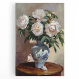 Vibrant abstract floral stretched canvas artwork showcasing a rich blend of colors, perfect for modern home decor or art enthusiasts. Ideal for enhancing living spaces.