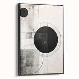 Framed minimalist black abstract wall art showcasing sleek lines and geometric shapes, designed to enhance modern interiors with a sophisticated touch.