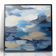 Navy Blue Modern Abstract Wall Art – Contemporary Canvas Decor