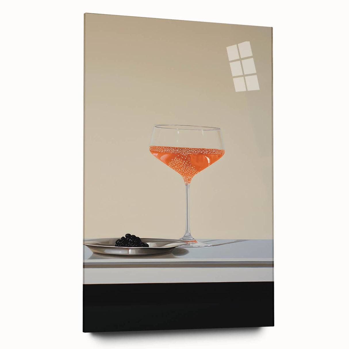 Large abstract wall art in muted earth tones on acrylic glass, ideal for bedroom or dining room decor.
