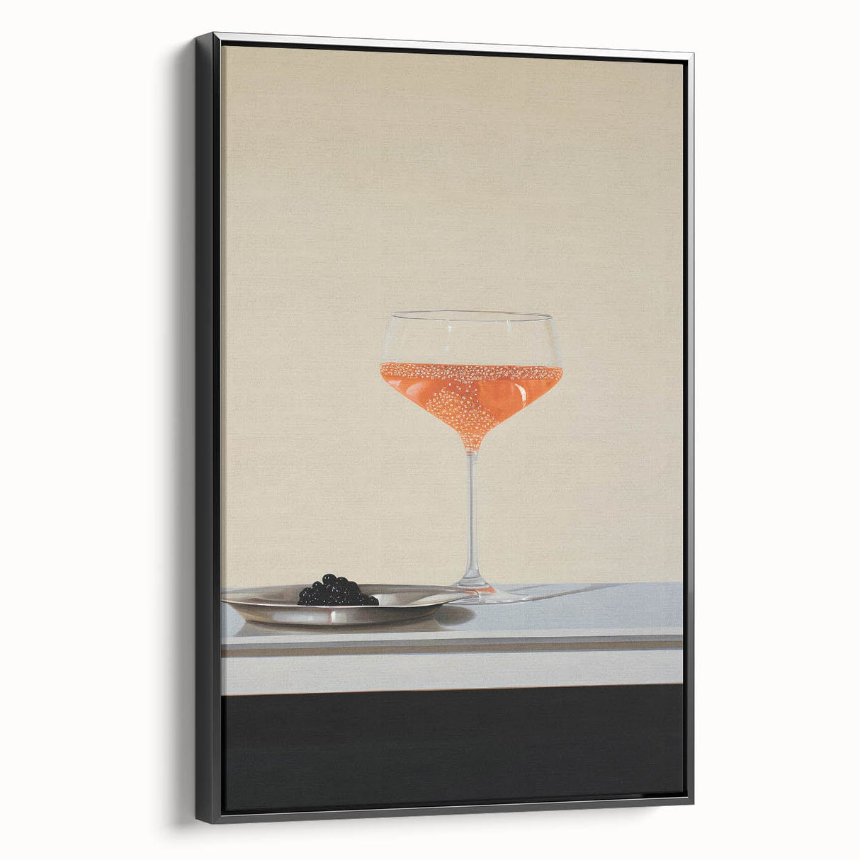 Black and white vintage poster art of a landscape on framed canvas, ideal for bedroom wall decor.