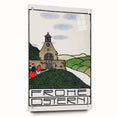 Charming Church Landscape Wall Art - Traditional Easter Decor Print