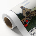 Charming Church Landscape Wall Art - Traditional Easter Decor Print