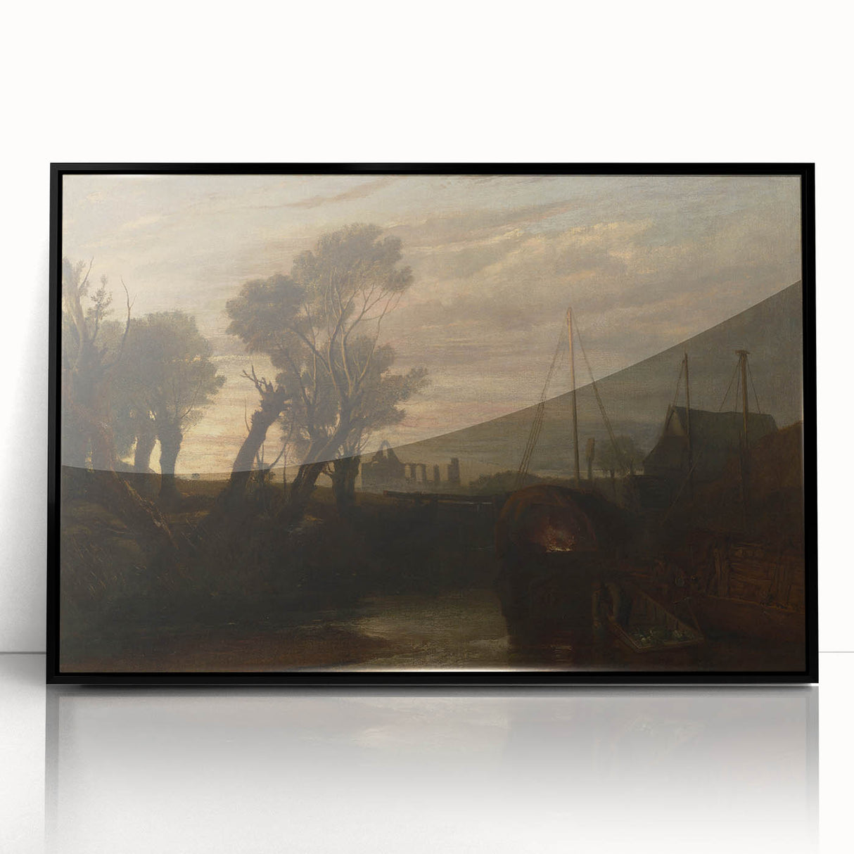 Historical Romanticism Canvas: Newark Abbey at Twilight