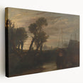 Historical Romanticism Canvas: Newark Abbey at Twilight
