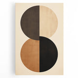 Abstract minimalist wall art canvas featuring soft pastel colors and geometric shapes, ideal for modern home decor. Perfect for adding a touch of elegance to any space.