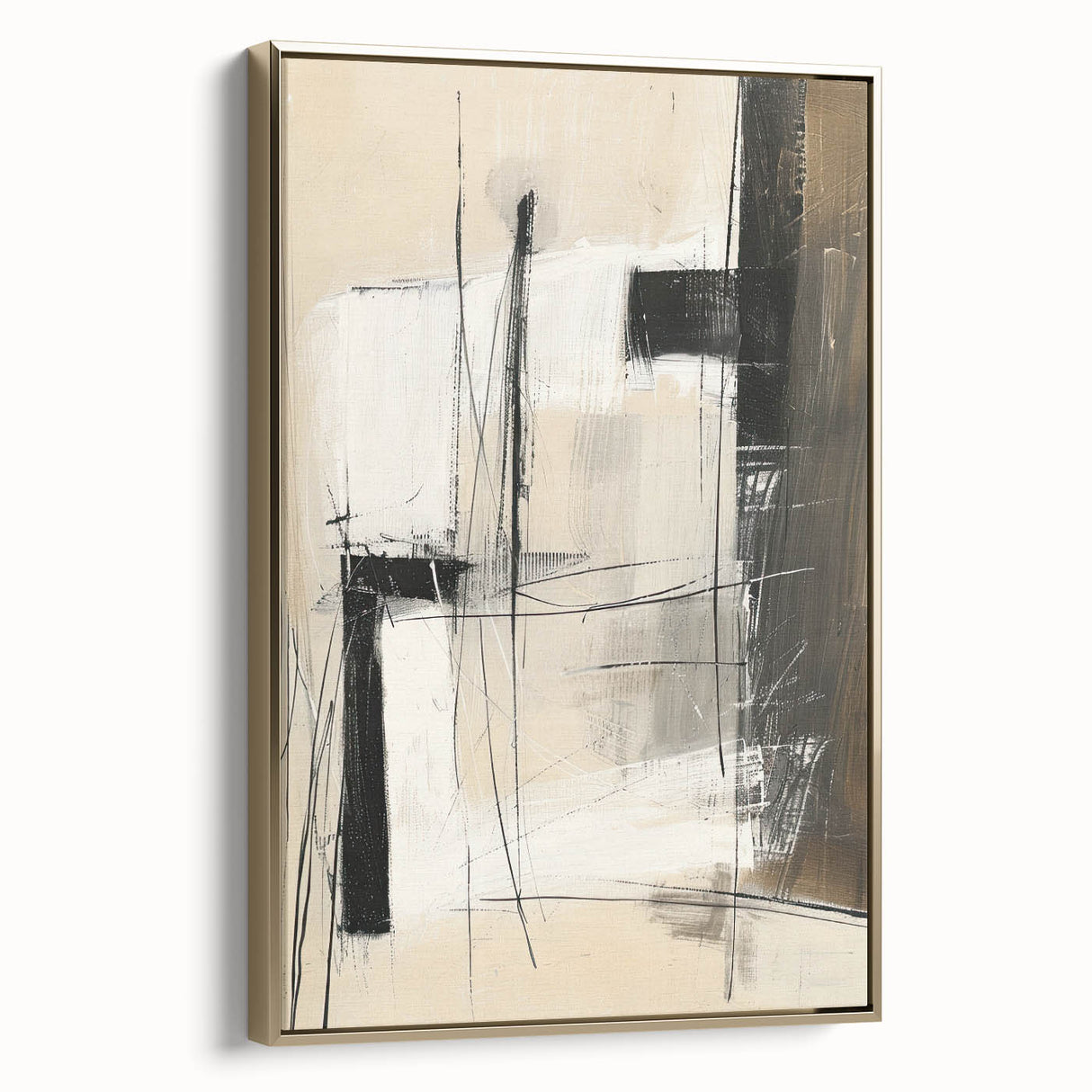 Custom Dining Room Wall Decor – Abstract Neutral Tone Art