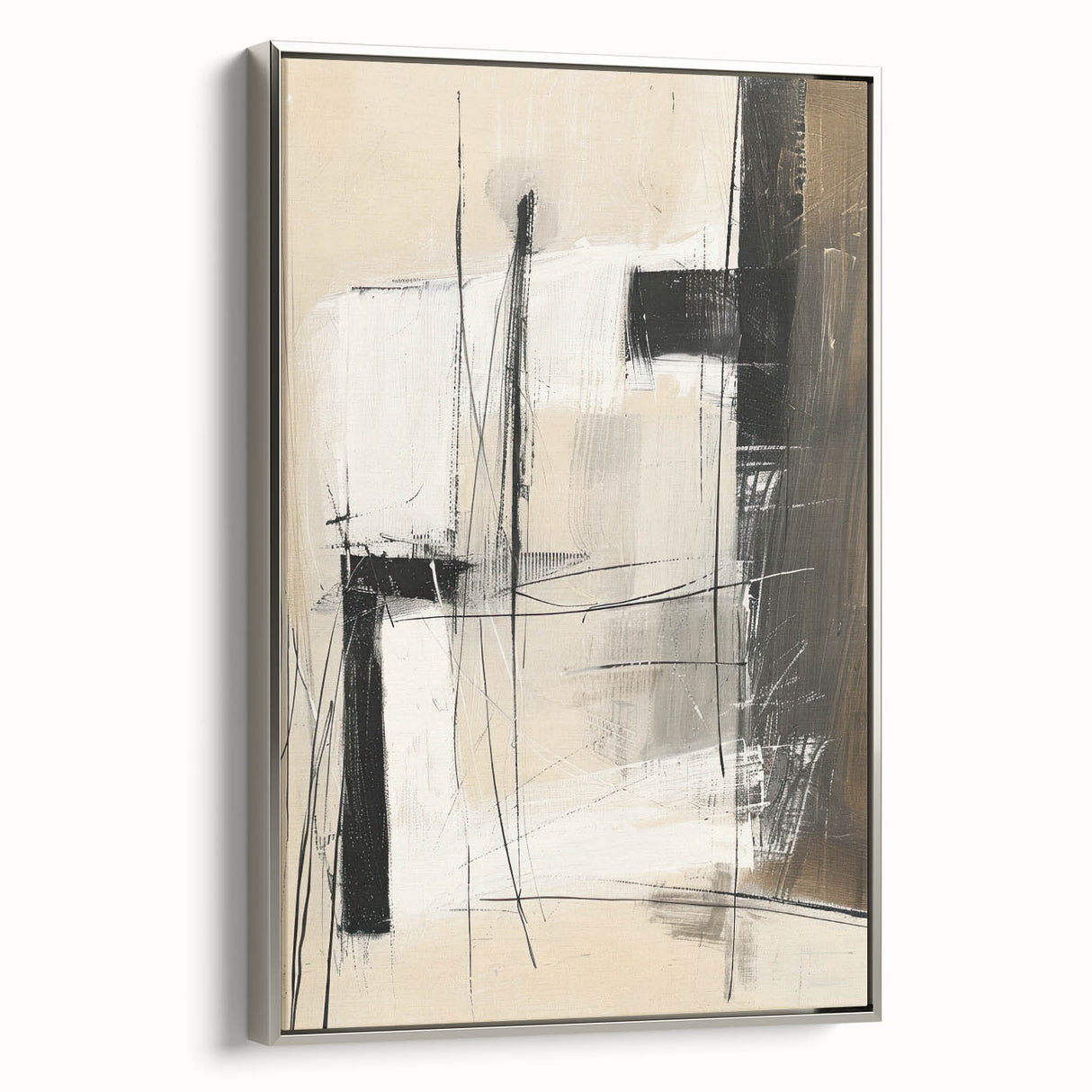 Custom Dining Room Wall Decor – Abstract Neutral Tone Art