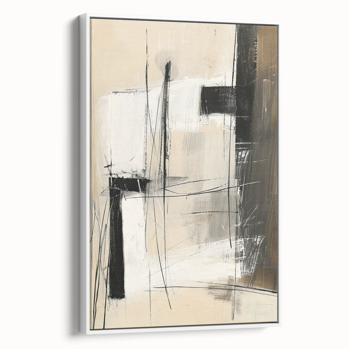 Custom Dining Room Wall Decor – Abstract Neutral Tone Art