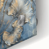 Close-up view of vibrant abstract floral acrylic artwork on glass, showcasing vivid colors and intricate details, ideal for modern home decor and art enthusiasts.