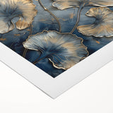 Vibrant abstract floral design on rolled canvas, showcasing bold colors and intricate patterns, ideal for modern home decor. Packaged securely in a cardboard tube.