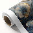 Abstract floral design on rolled canvas showcasing vibrant colors and intricate patterns, ideal for home decor. Packaged in a protective cardboard tube for safe delivery.