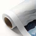 Modern Monochrome Abstract Wall Art – Navy and Silver Canvas