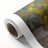Expressionist Art - Rainbow Over a Village Abstract Landscape Wall Art