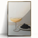 Large art print featuring a mid-century modernist design with vibrant colors on a framed acrylic.