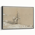 Realism Art Print - Looking Out by Winslow Homer, Nautical Scene