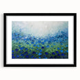 Abstract floral wall art framed in black with a matte finish, showcasing vibrant colors and intricate details, ideal for modern home decor or gallery displays.