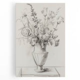 Abstract floral canvas print showcasing vibrant colors of pink, yellow, and green, perfect for modern home decor. Features a stretched design ideal for wall display.