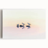 Abstract landscape canvas print showcasing vibrant colors and fluid shapes, creating a serene and modern art piece ideal for home decor. Perfect for adding a contemporary touch to living spaces.