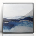 Modern Abstract Wall Art – Navy and Gray Geometric Canvas