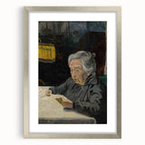 Expressionist Art - Reading Old Lady Abstract Wall Art for Sale