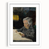 Expressionist Art - Reading Old Lady Abstract Wall Art for Sale