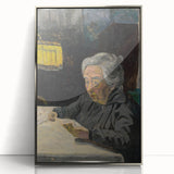 Expressionist Art - Reading Old Lady Abstract Wall Art for Sale