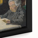 Expressionist Art - Reading Old Lady Abstract Wall Art for Sale