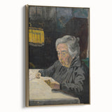 Expressionist Art - Reading Old Lady Abstract Wall Art for Sale