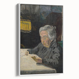 Expressionist Art - Reading Old Lady Abstract Wall Art for Sale