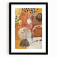 Abstract art print depicting colorful, textured fall scenery on a large canvas, ideal for living room decor.