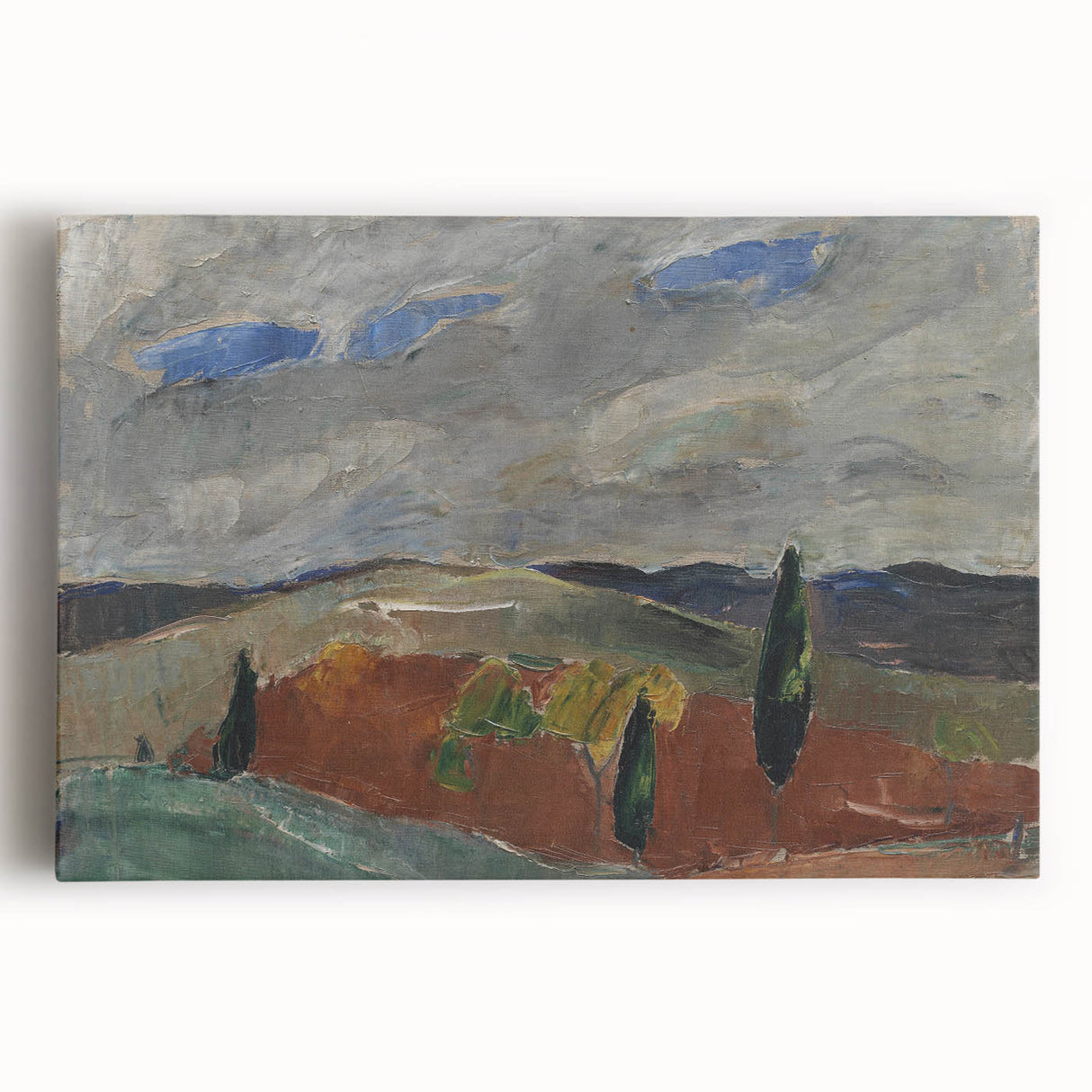 Classic Romantic Paintings: Cemetery Road in Toledo Landscape