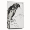 Abstract figurative acrylic artwork displayed from the side, showcasing vibrant colors and dynamic shapes, secured with colorful pins against a neutral background.