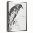 Abstract figurative art canvas framed in a sleek black frame, showcasing bold colors and intricate patterns, ideal for modern home decor and artistic expression.
