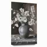 Abstract floral acrylic wall art displayed from the side, showcasing vibrant colors and intricate designs, ideal for modern home decor or art enthusiasts.