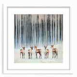 Abstract landscape artwork framed with a white mat, showcasing vibrant colors and dynamic shapes, perfect for modern home decor. Ideal for art enthusiasts.