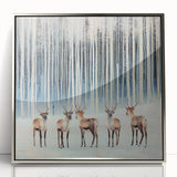 Framed abstract landscape artwork with silver accents, showcasing vibrant colors and dynamic shapes, perfect for modern home decor. Ideal for enhancing living spaces.