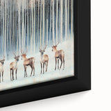 Close-up of a framed abstract landscape canvas featuring rich, vibrant colors and intricate textures, ideal for modern home decor and artistic expression.