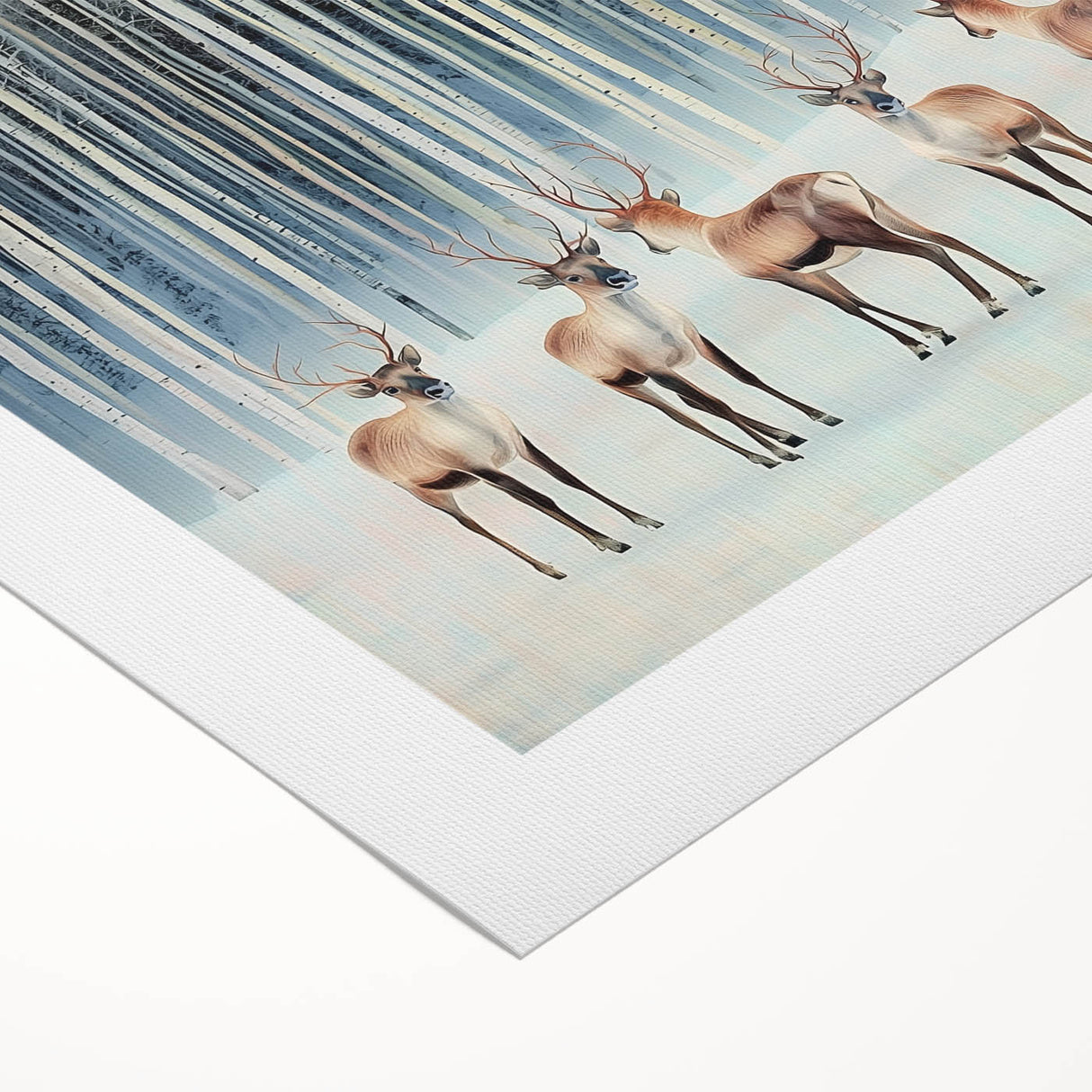 Abstract landscape art print on rolled canvas, showcasing vibrant colors and fluid shapes, designed to enhance modern home decor. Packaged securely in a cardboard tube for easy transport.