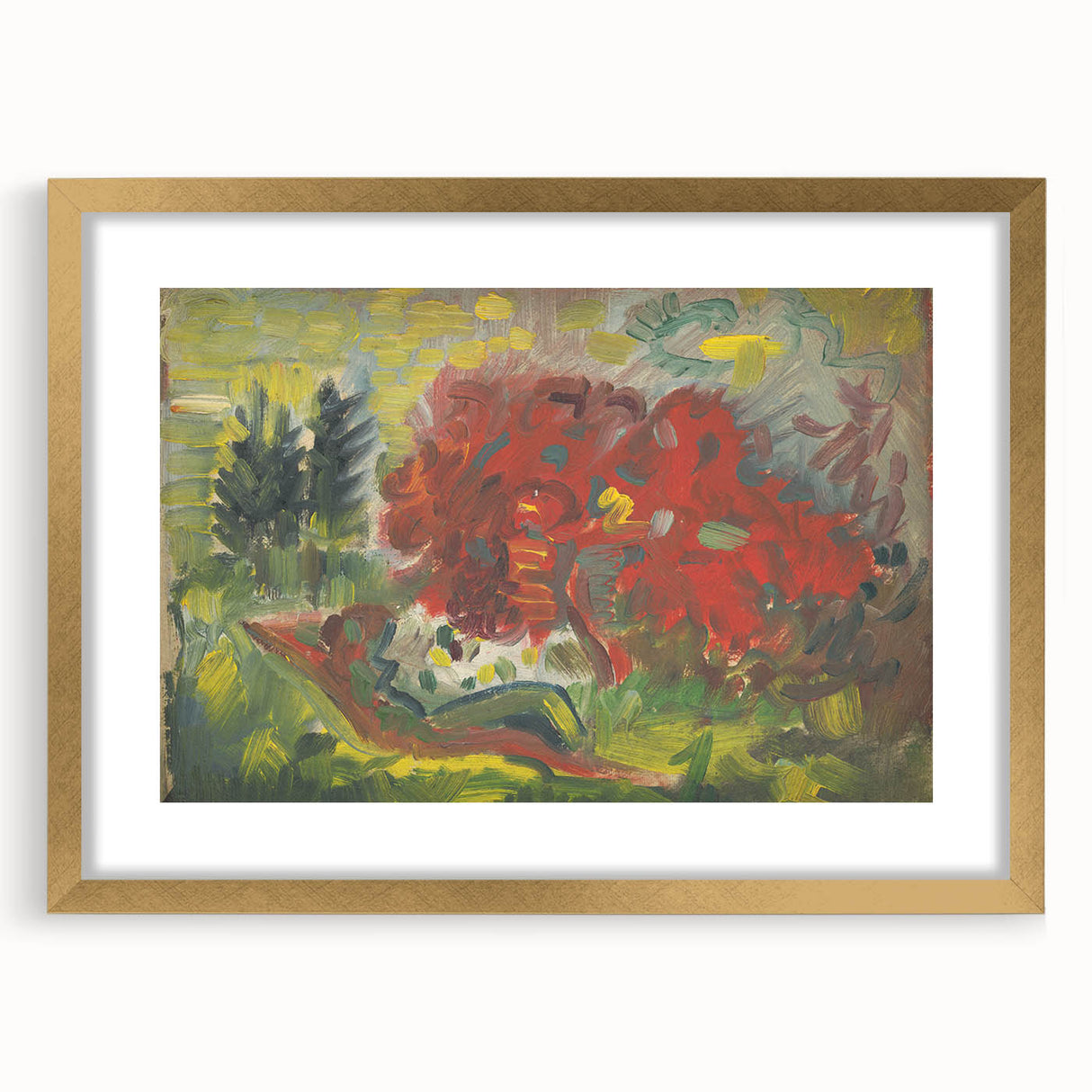 Expressionist Art - Reclining Nude in a Garden